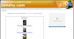 Desktop Screenshot of conshy.com